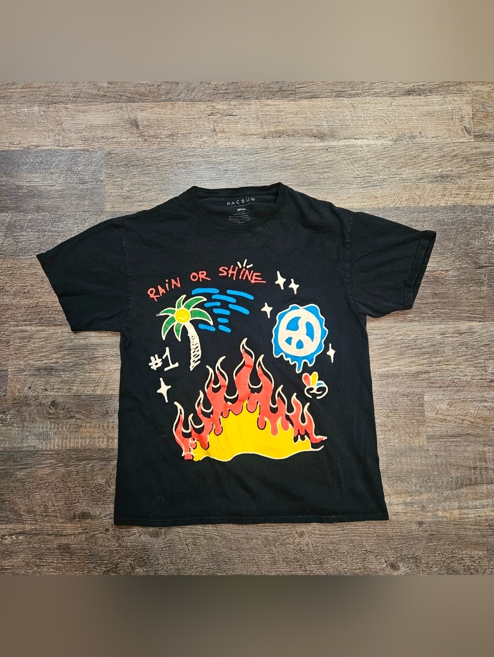 PACSUN "Rain or Shine" T-Shirt Men Large